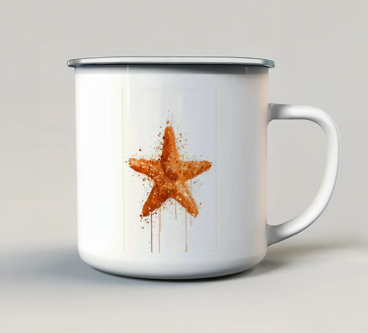 Stella marina acquerellata tazza in smalto da Allaire