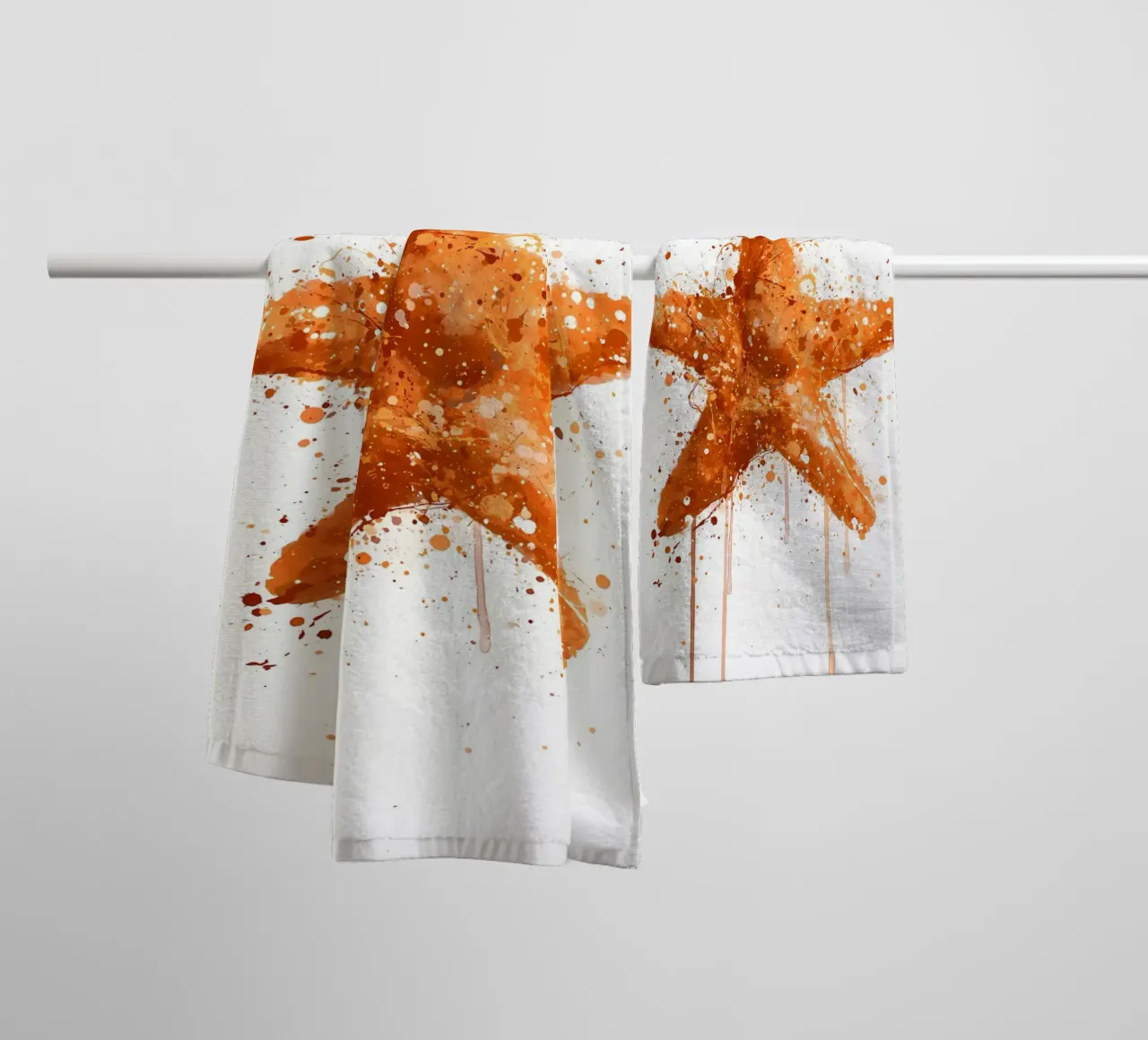 Estrella de mar de acuarela toalla de baño de Allaire
