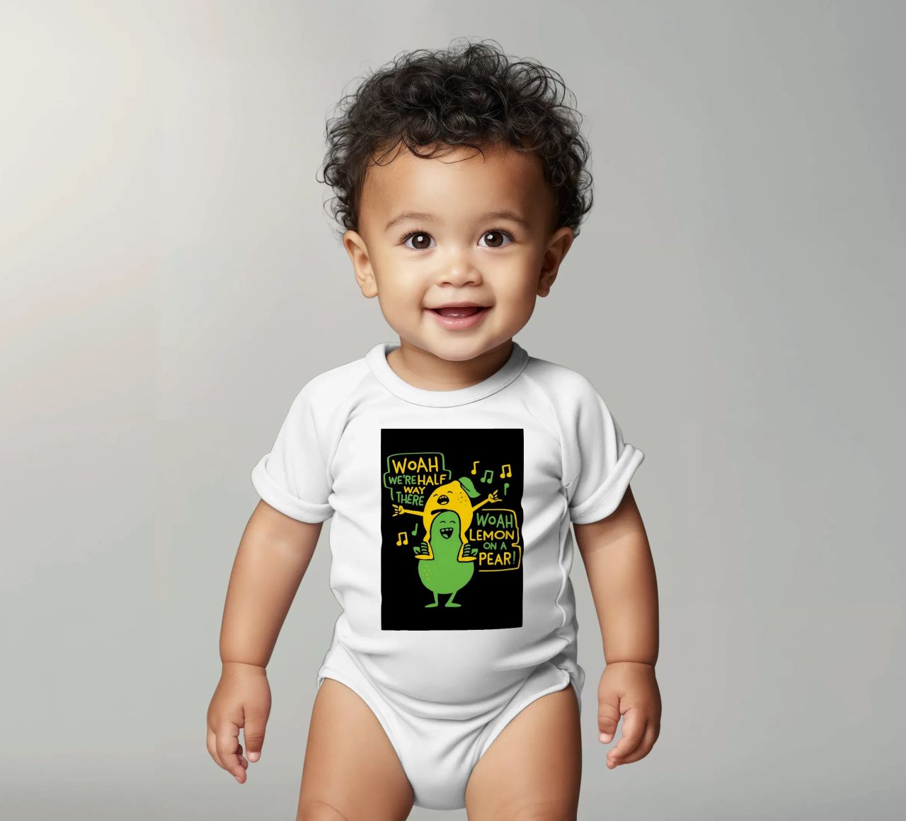 ZITRONE AUF EINER BIRNE Kurzarm Babybody von Delaplane