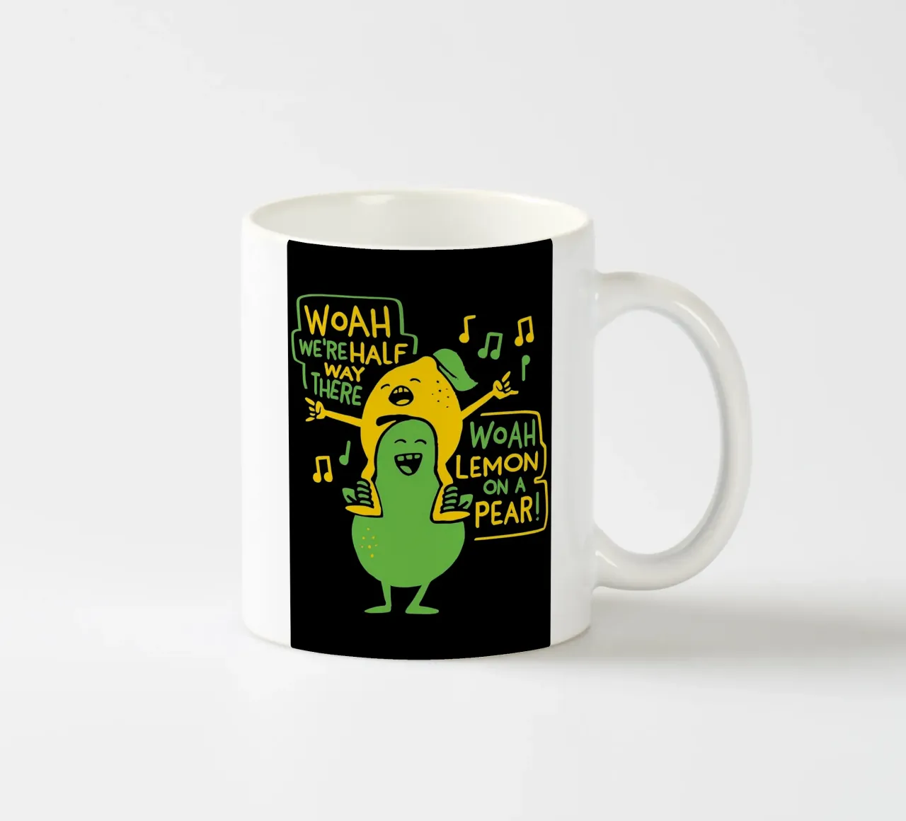 ZITRONE AUF EINER BIRNE Keramik Tasse von Delaplane
