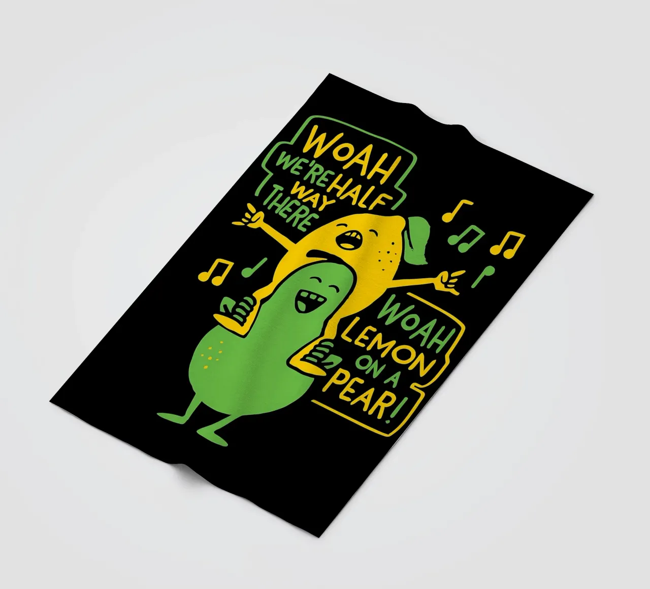 ZITRONE AUF EINER BIRNE Fleecedecke von Delaplane