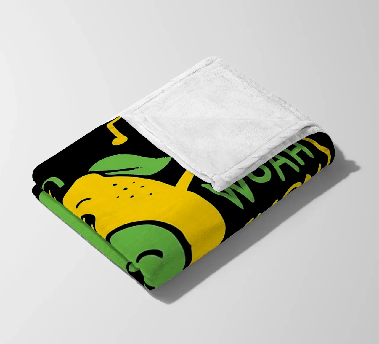 CITRON SUR POIRE plaid polaire de Delaplane
