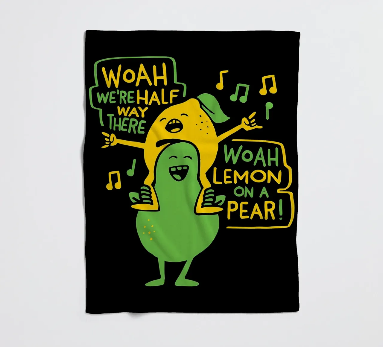 ZITRONE AUF EINER BIRNE Fleecedecke von Delaplane