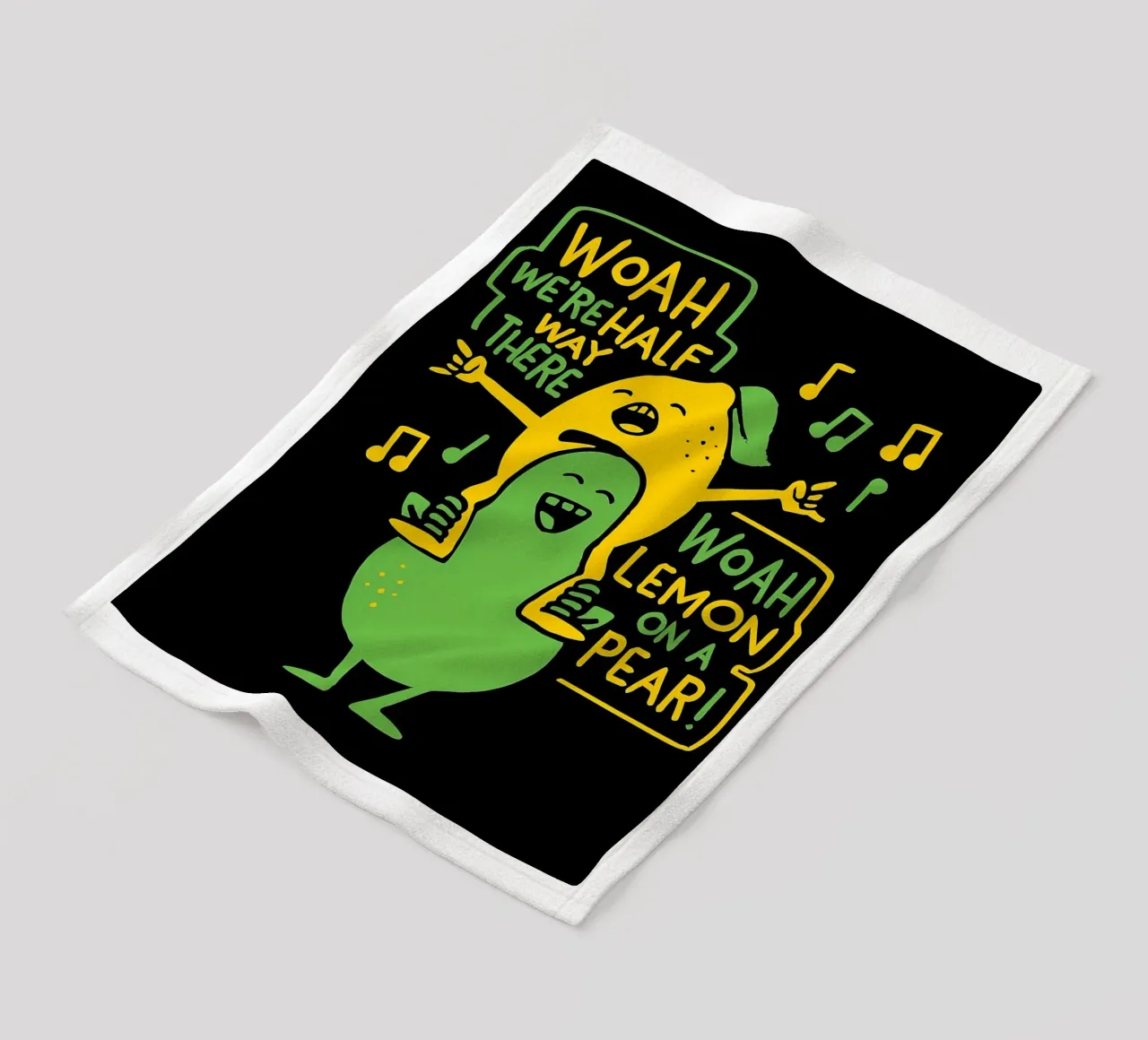 ZITRONE AUF EINER BIRNE Fleecedecke von Delaplane