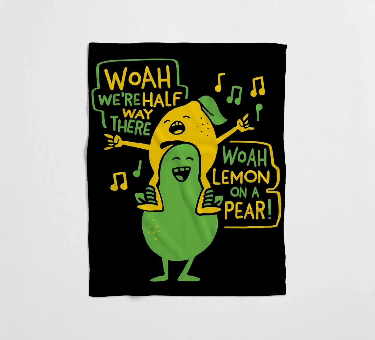 ZITRONE AUF EINER BIRNE Fleecedecke von Delaplane
