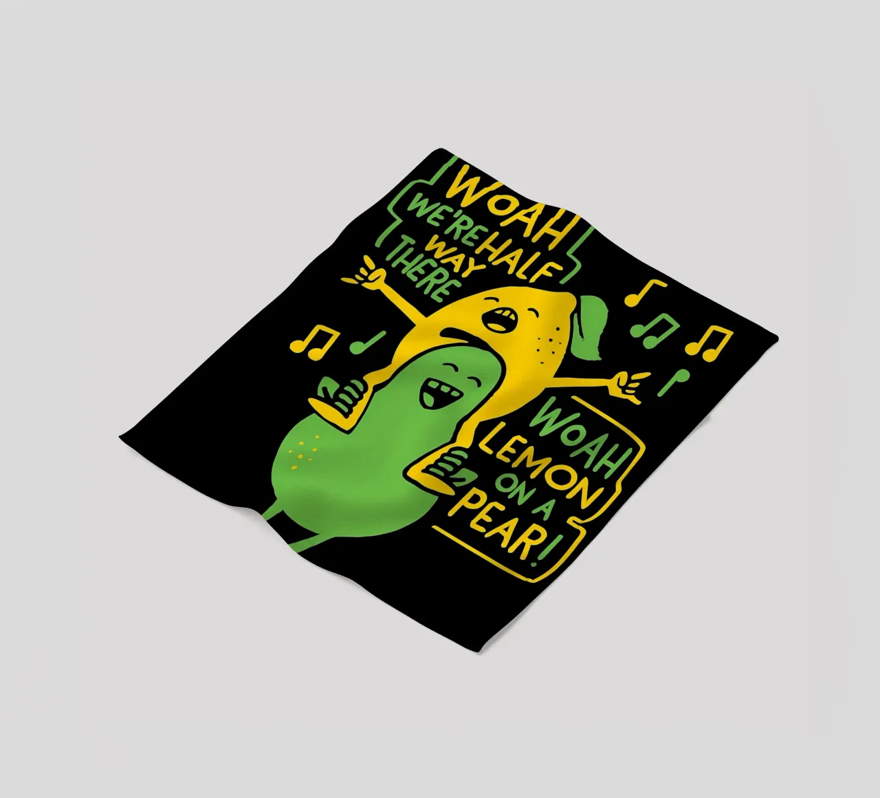 CITRON SUR POIRE plaid polaire de Delaplane