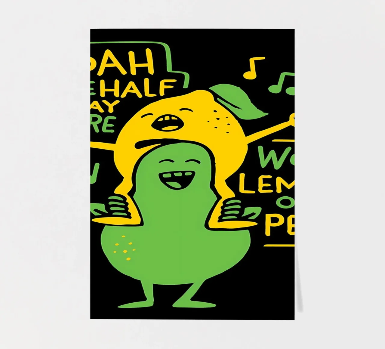 ZITRONE AUF EINER BIRNE Stickerbogen von Delaplane