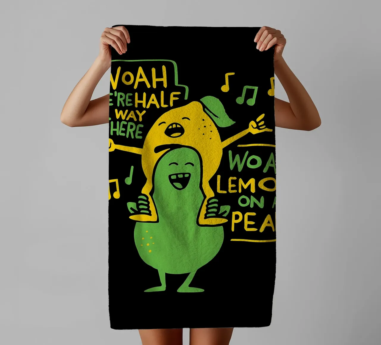 ZITRONE AUF EINER BIRNE Handtuch von Delaplane