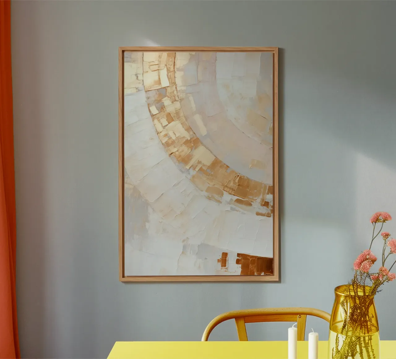 ABSTRACT ART Il tempo vola alluminio dibond da Melanie Viola