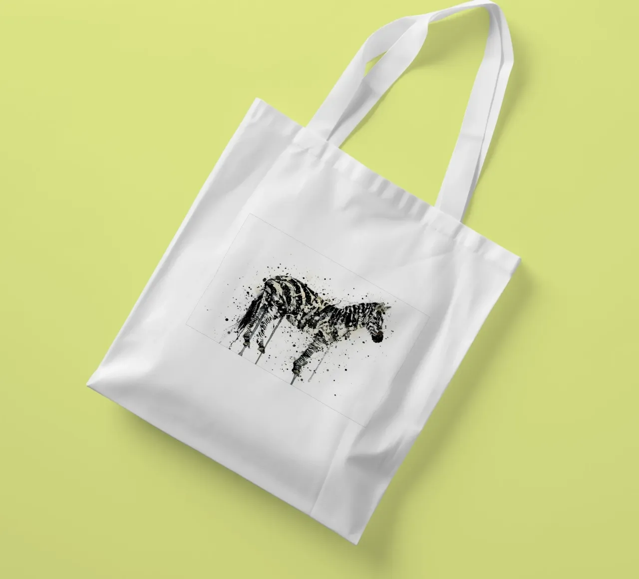 Watercolor Zebra borsa in juta da Allaire