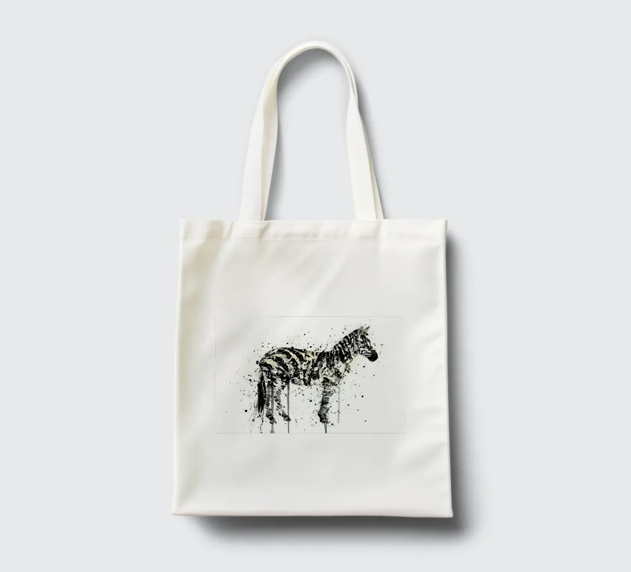 Watercolor Zebra borsa in juta da Allaire