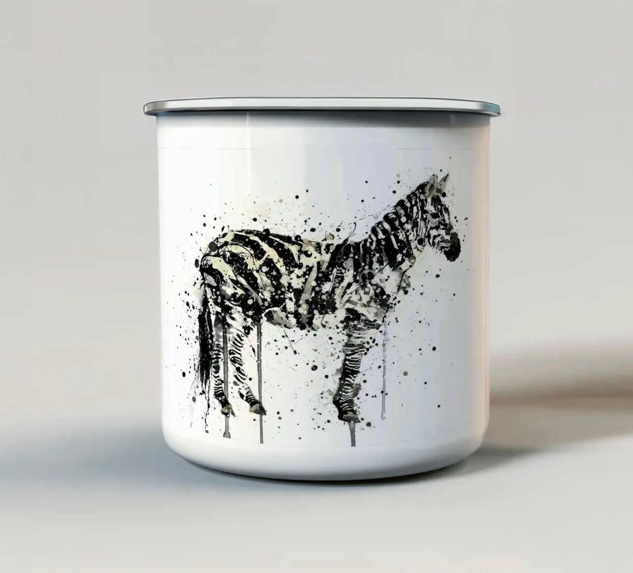 Watercolor Zebra tazza in smalto da Allaire