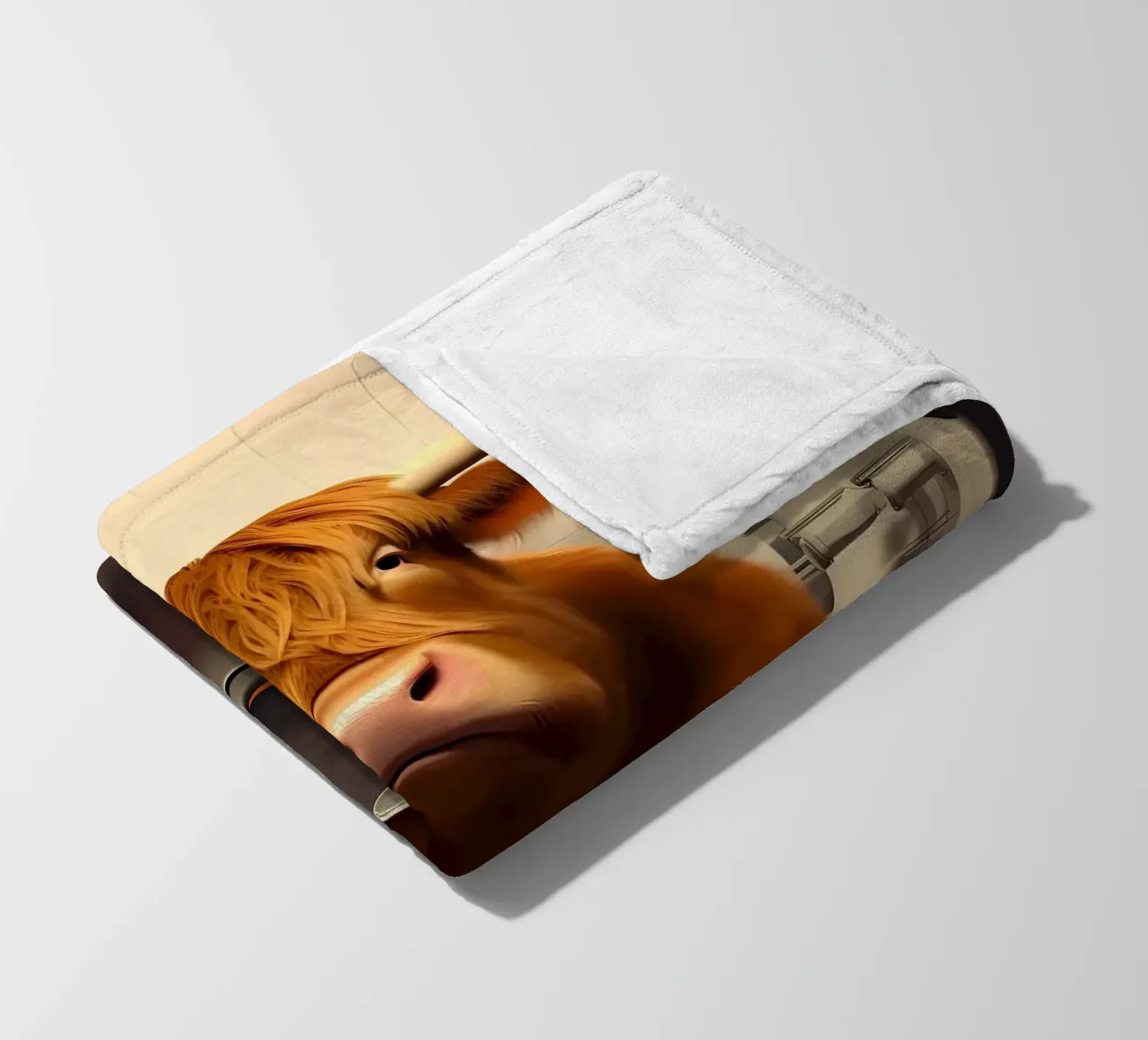 Mucca Highland sul water coperta in pile da Mikesell