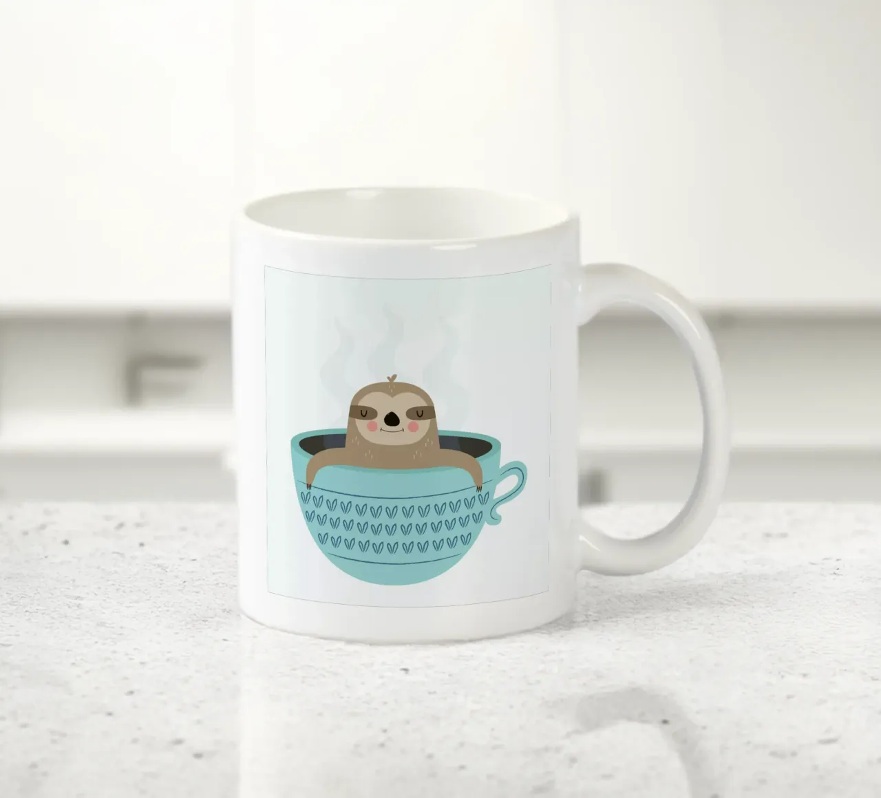 Sloth in A Cup taza de cerámica de Karin Bijlsma