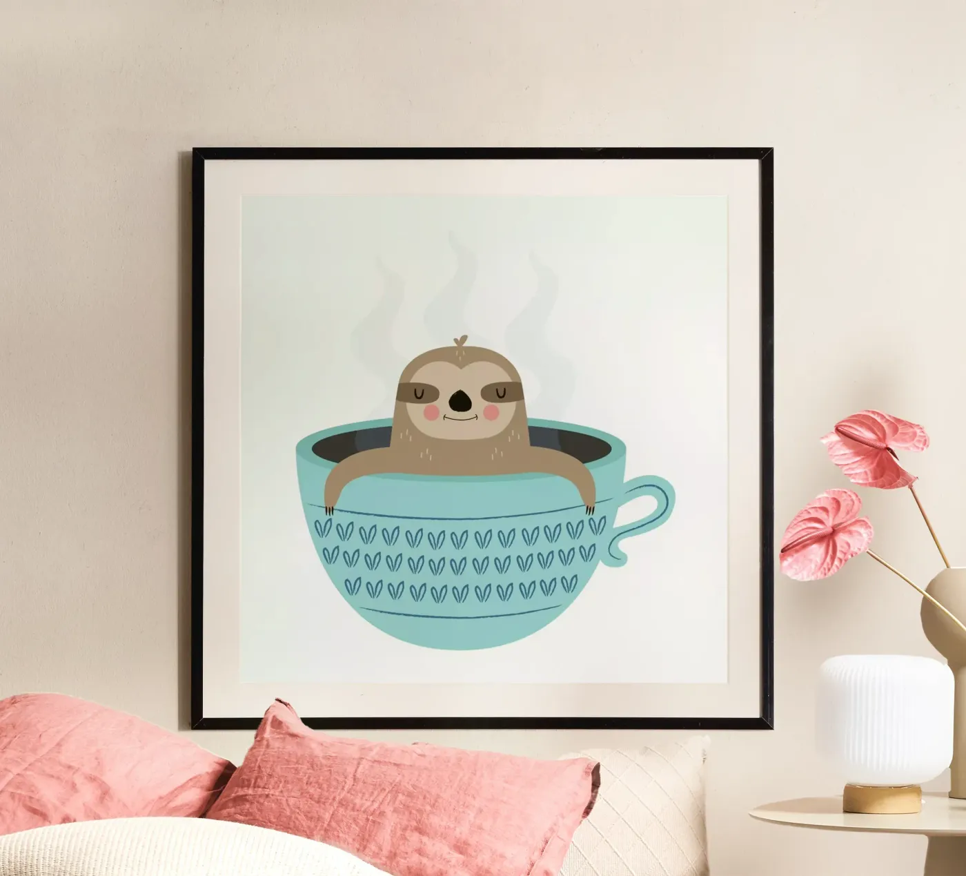Sloth in A Cup poster da Karin Bijlsma