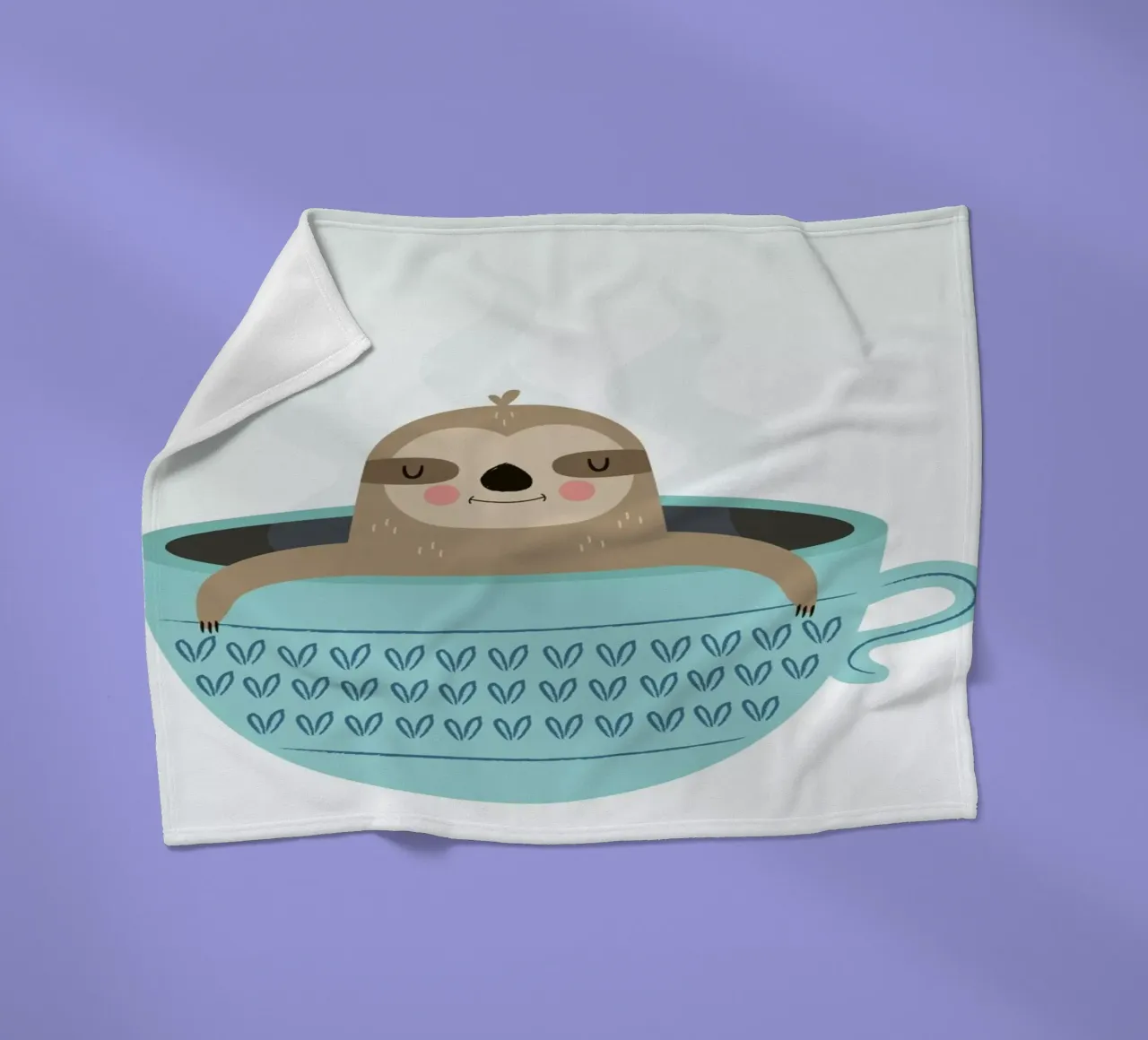 Sloth in A Cup coperta in pile da Karin Bijlsma