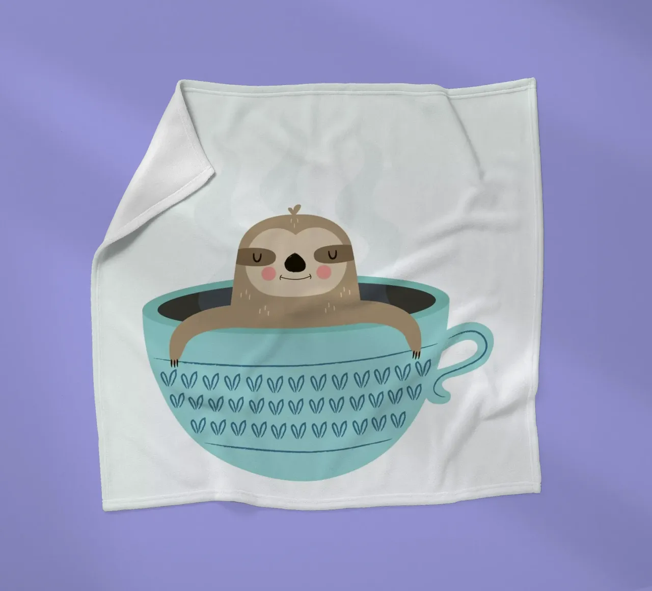 Sloth in A Cup coperta in pile da Karin Bijlsma