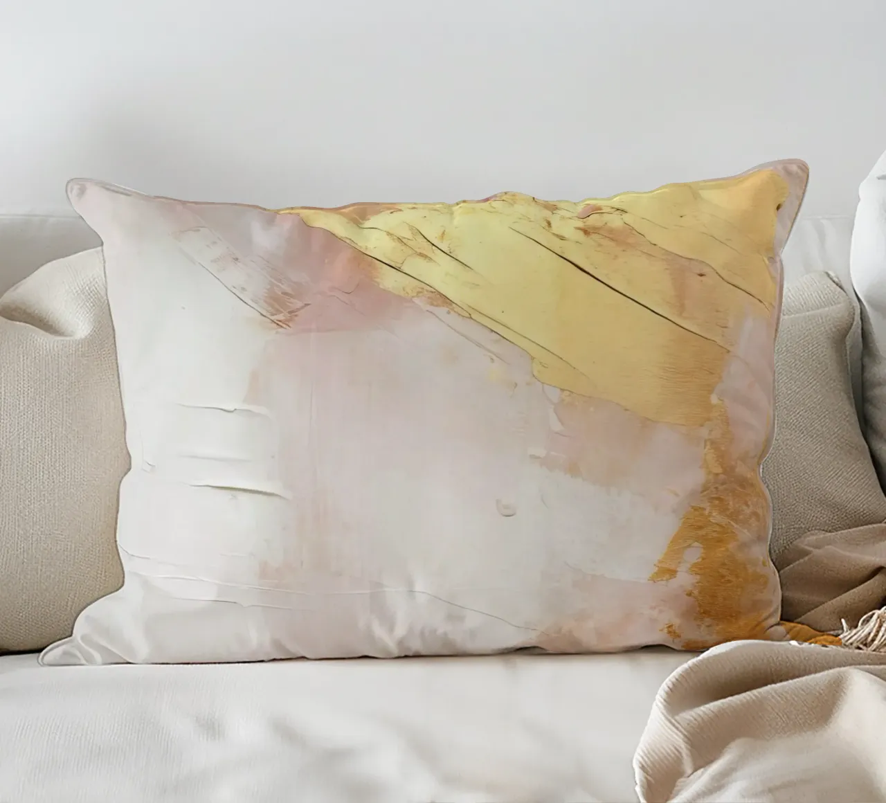 ABSTRAKTE KUNST Tempi d'oro cuscino da Melanie Viola