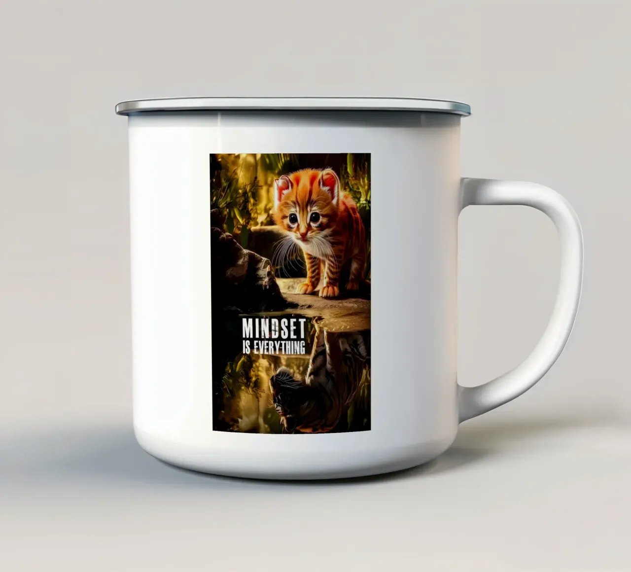 La mentalità è tutto tazza in smalto da Mikesell