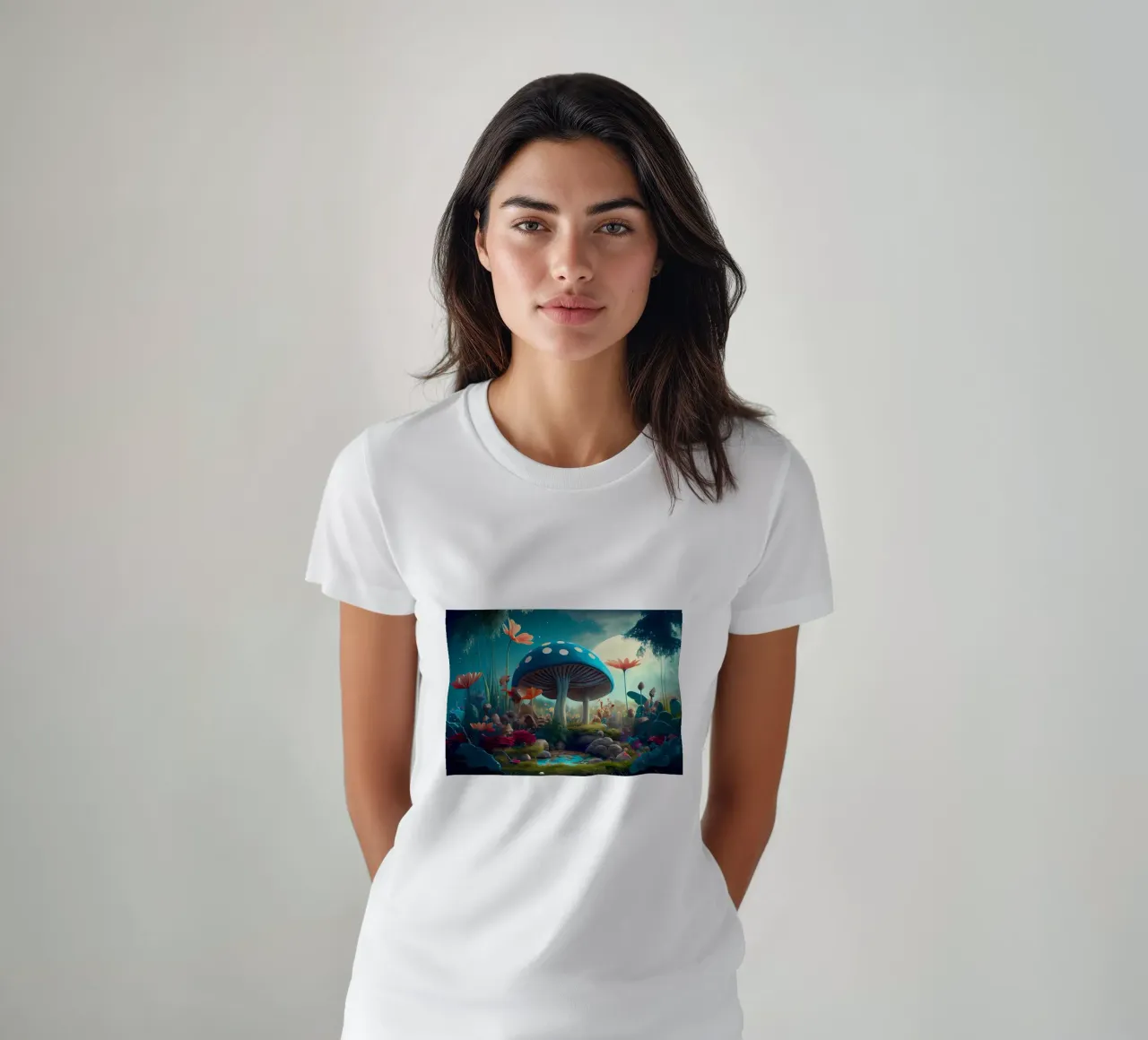 funghi gigli fiori t-shirt da Delaplane