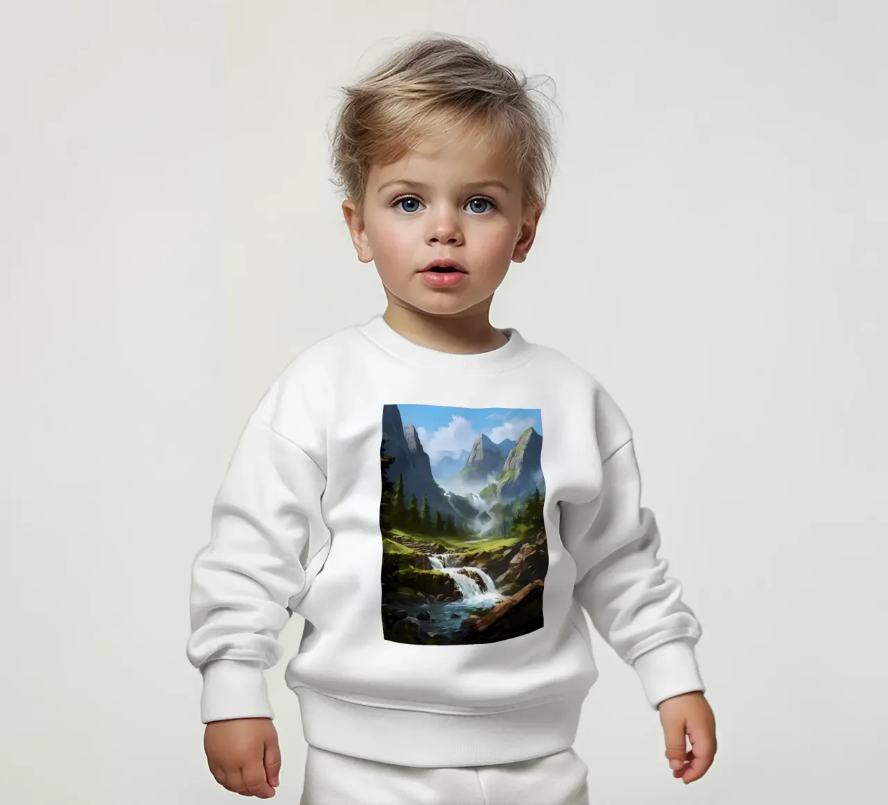 Arte del paesaggio a cascata felpa neonato da Mikesell