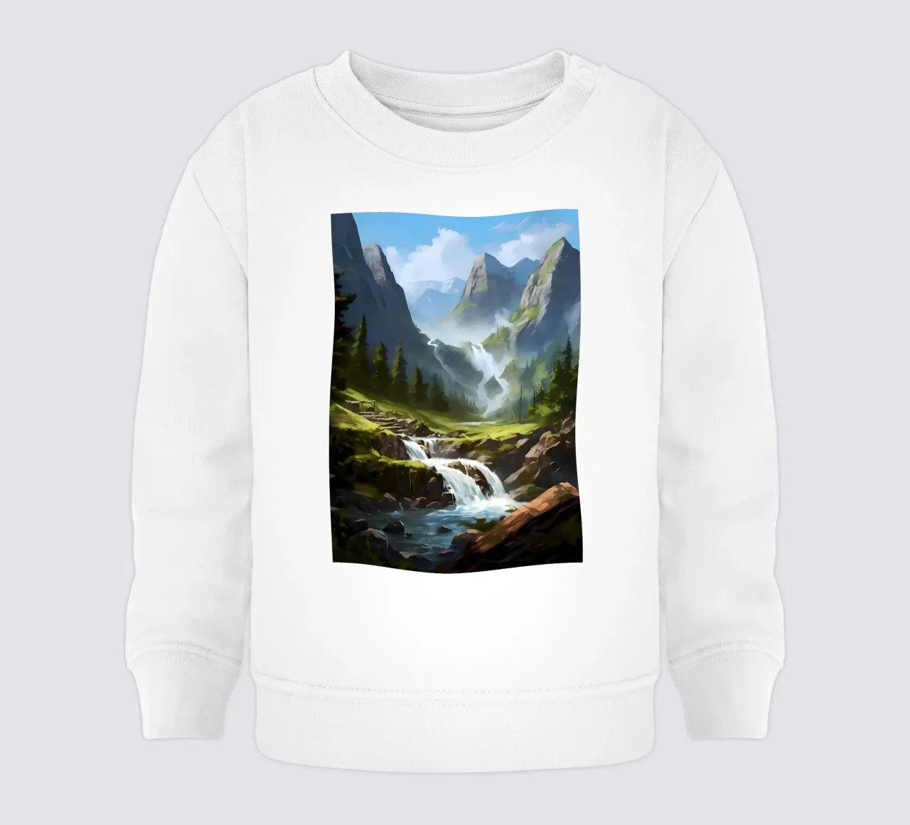 Arte del paesaggio a cascata felpa neonato da Mikesell