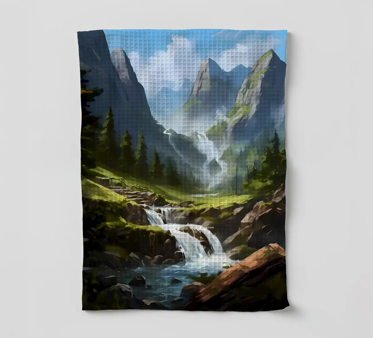 Arte del paesaggio a cascata canovaccio da cucina da Mikesell