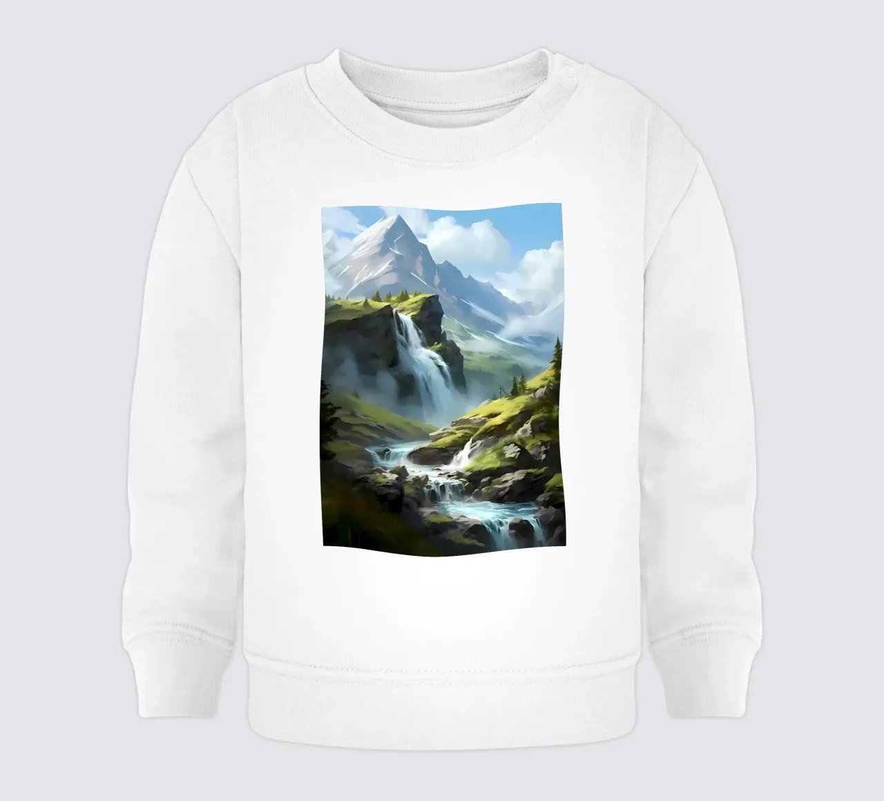 Arte del paesaggio a cascata felpa neonato da Mikesell