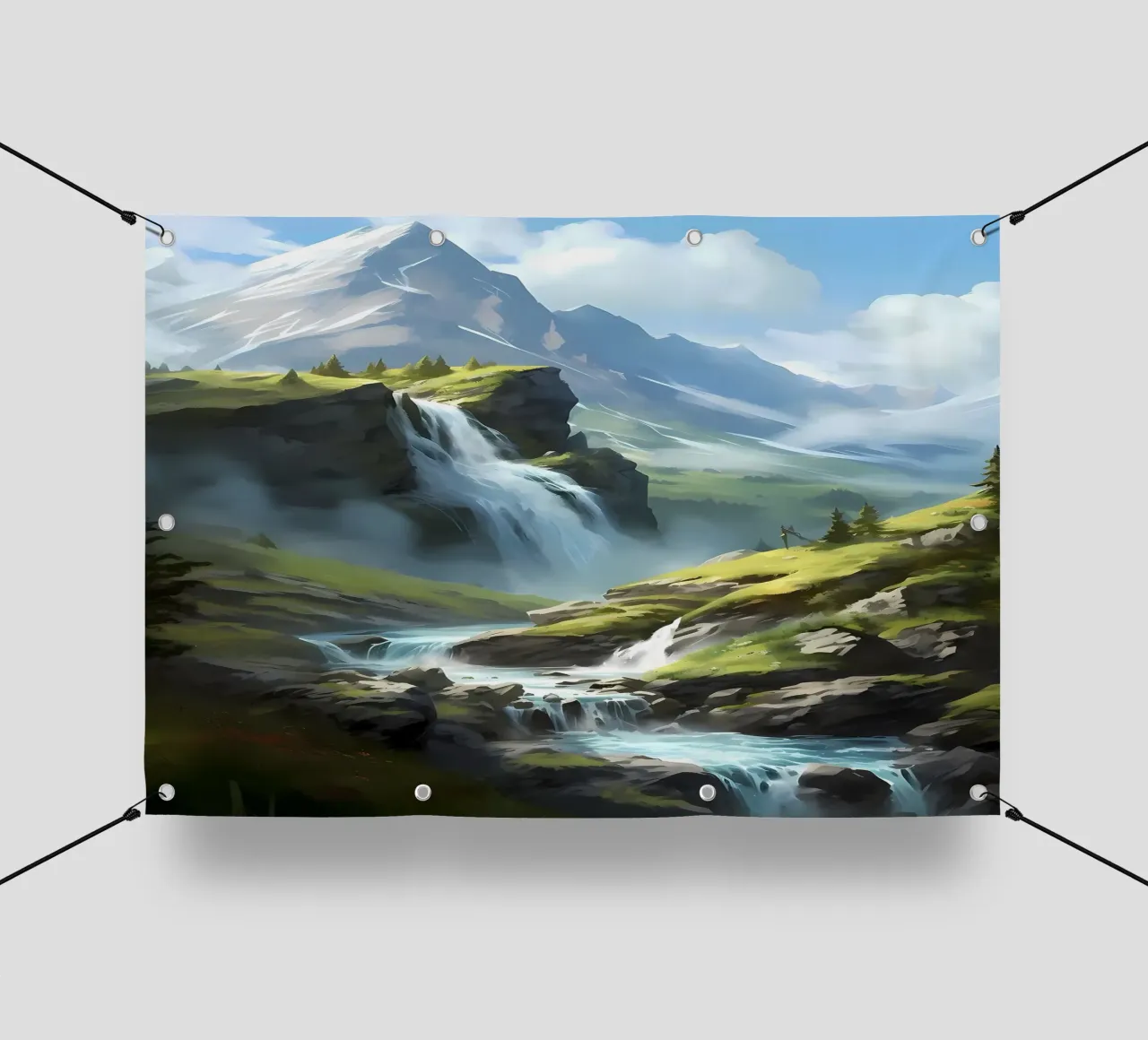 Arte del paesaggio a cascata telo in pvc da Mikesell