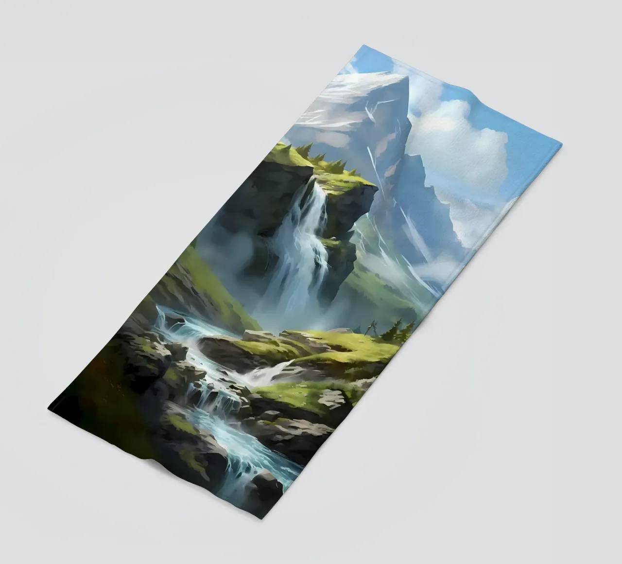 Arte del paesaggio a cascata telo mare da Mikesell