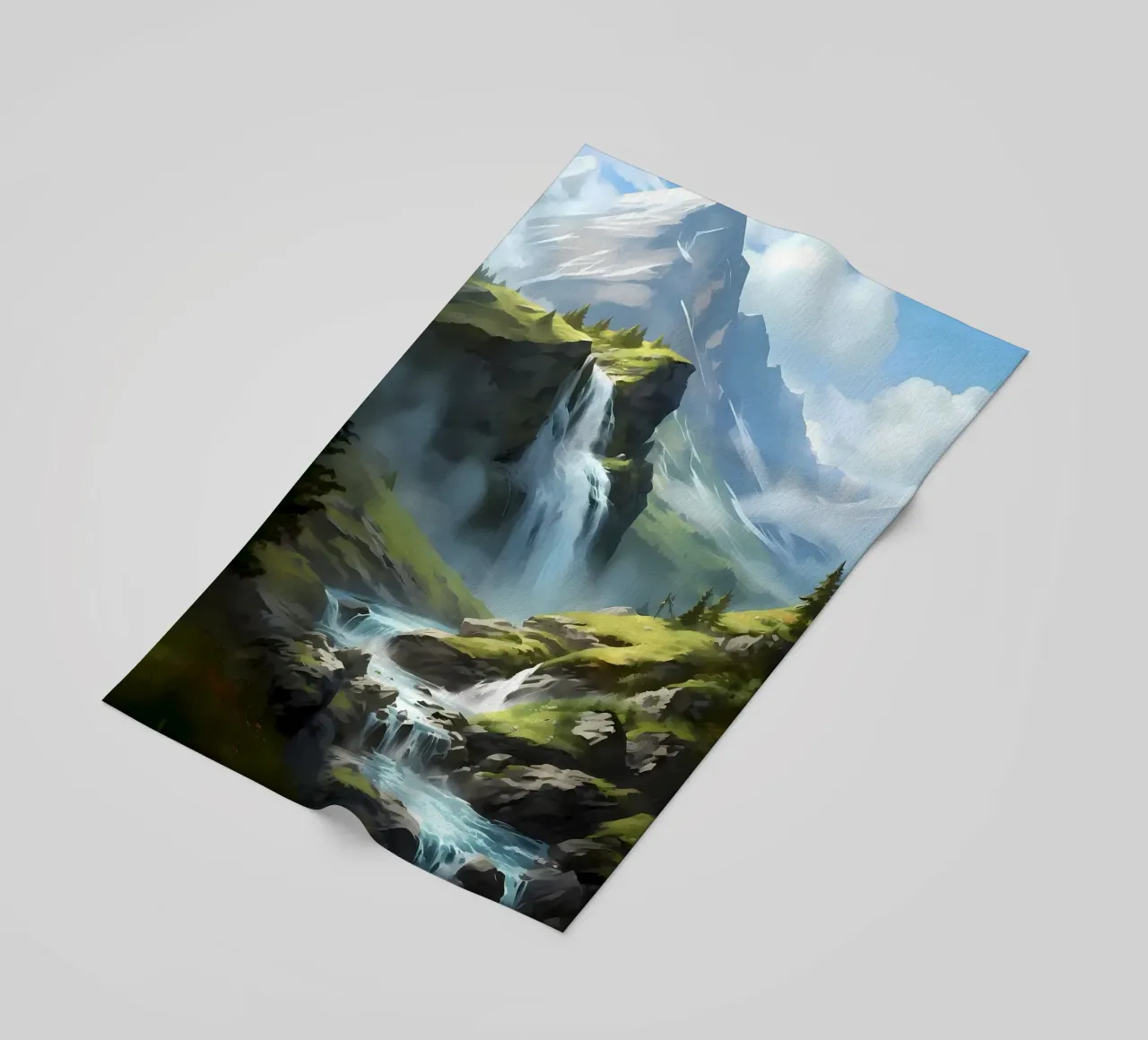 Arte del paesaggio a cascata telo mare da Mikesell