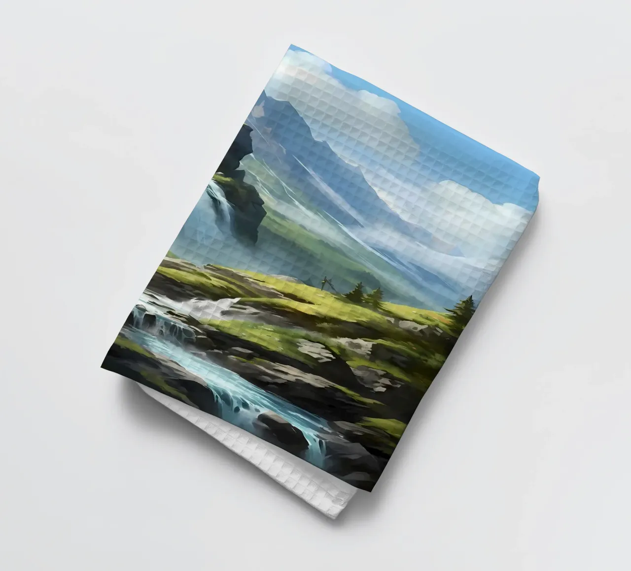 Arte del paesaggio a cascata canovaccio da cucina da Mikesell