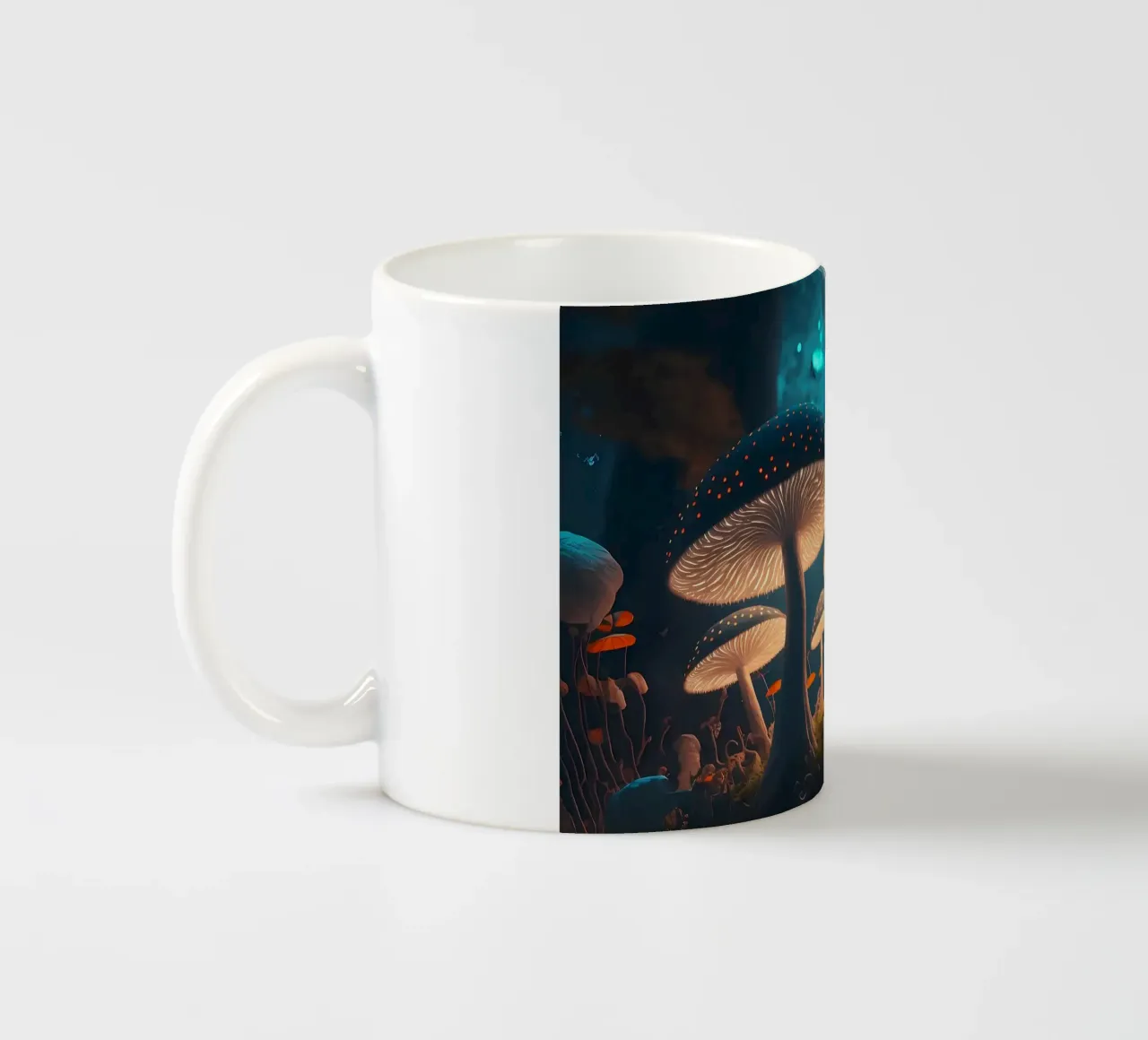 Champignons fantaisistes et lumineux mug en céramique de Delaplane