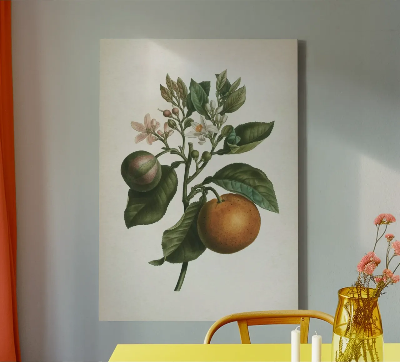 Vintage Redouté 1 Citrus Bigaradia tela con Cornice a cassetta da Vintage Print Collection