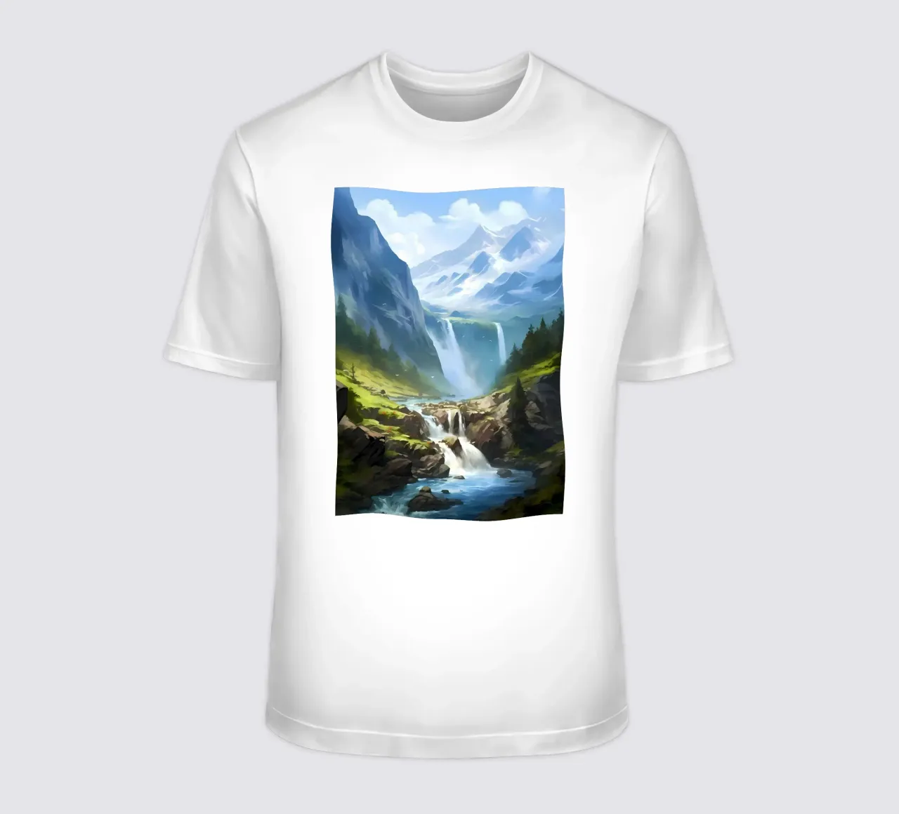 Arte paisajístico en cascada camiseta de Mikesell