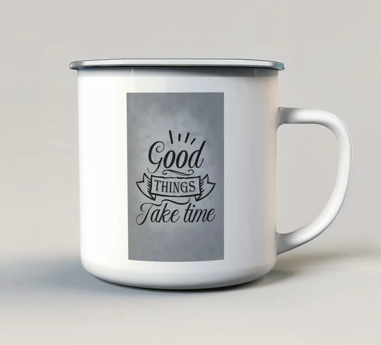 Le cose belle richiedono tempo tazza in smalto da Farryn