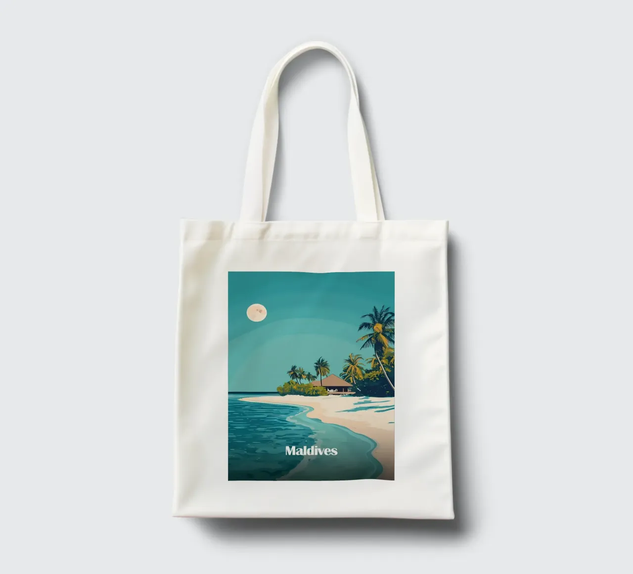 Isola Paradiso delle Maldive borsa in juta da Ginnery