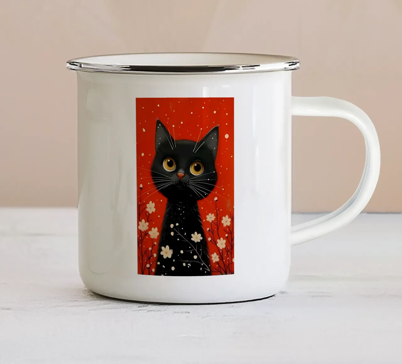Poster minimalista 92 tazza in smalto da Kadynce
