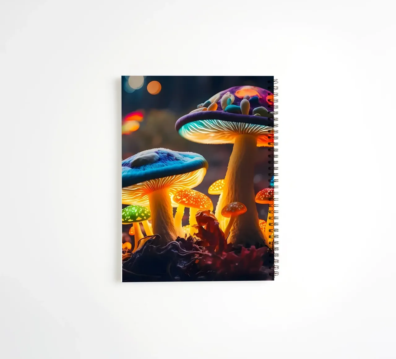 Champignon fantastique dans la forêt carnet à spirale de Delaplane