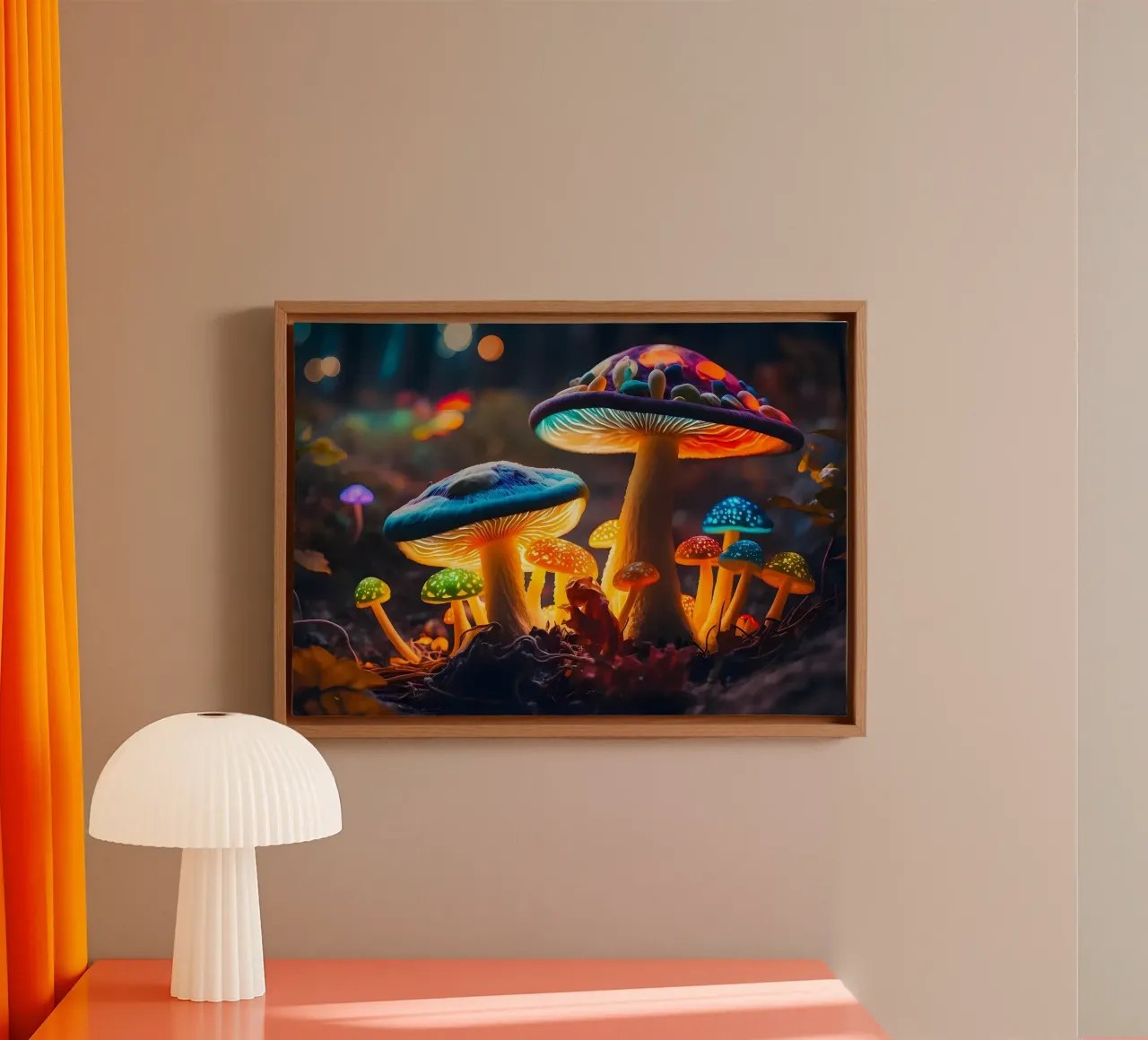 Fantasy Mushroom in forest canvas by Delaplane