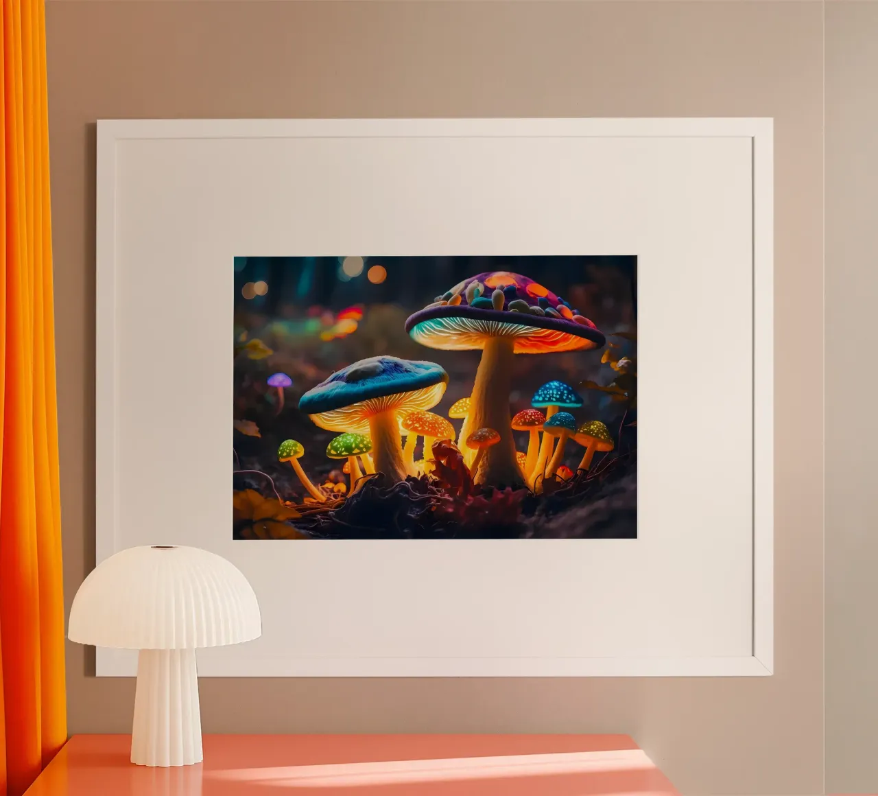 Fantasy Mushroom in forest poster by Delaplane