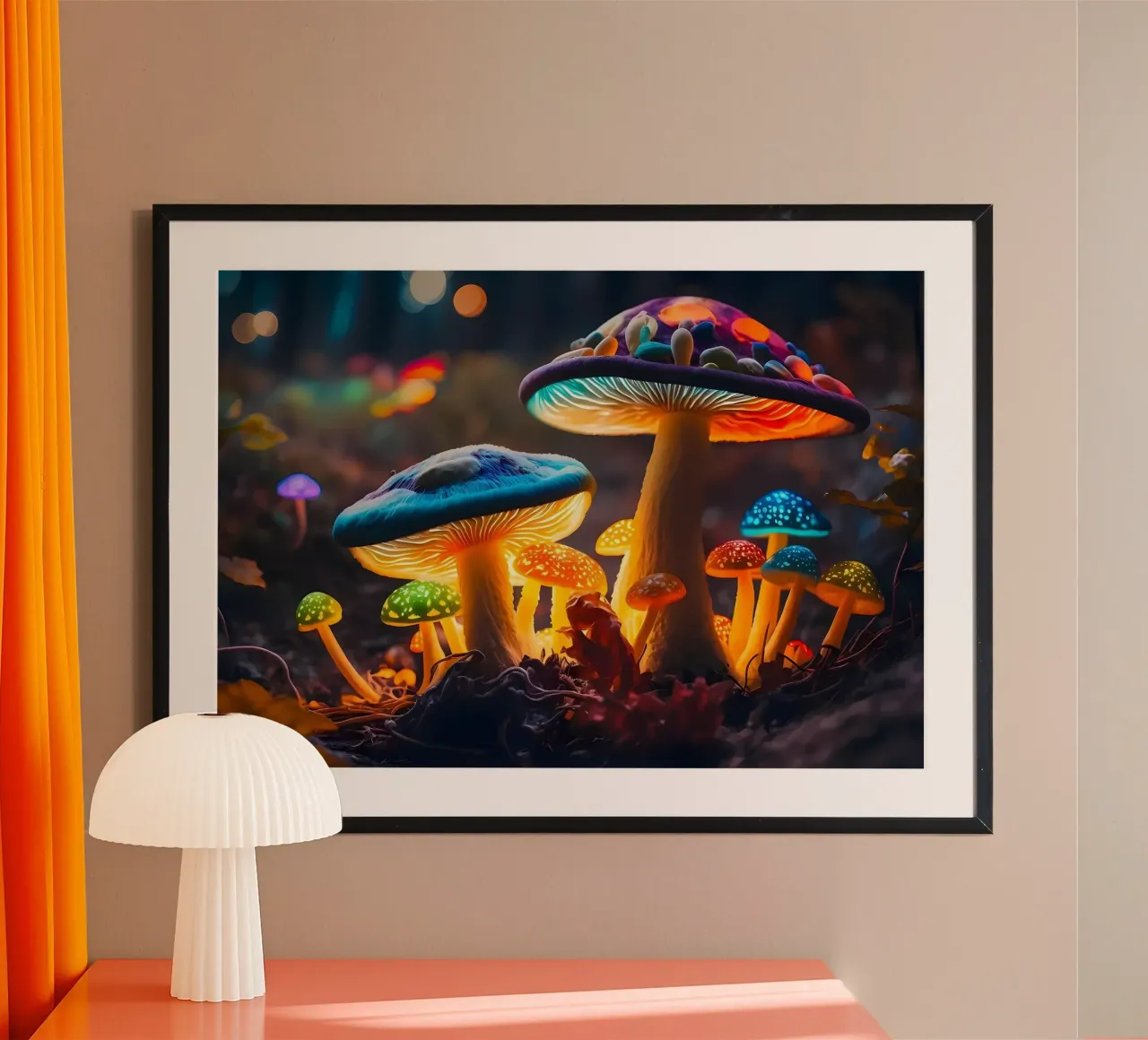 Fantasy Mushroom in forest poster by Delaplane