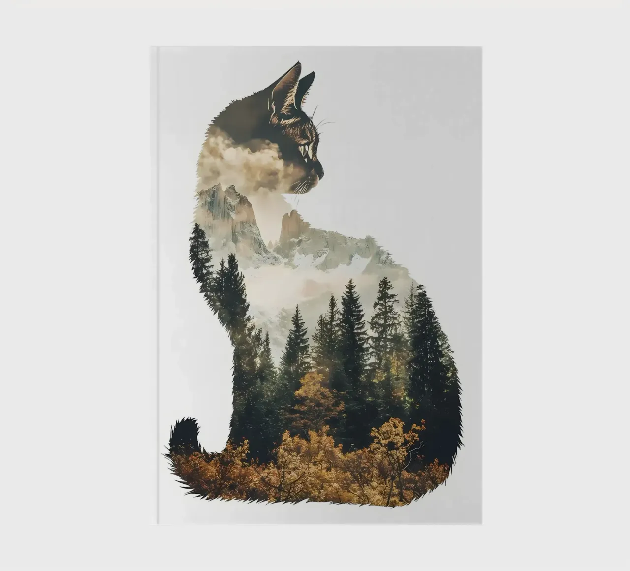Cat Mountain Landscape notebook by Ginnery