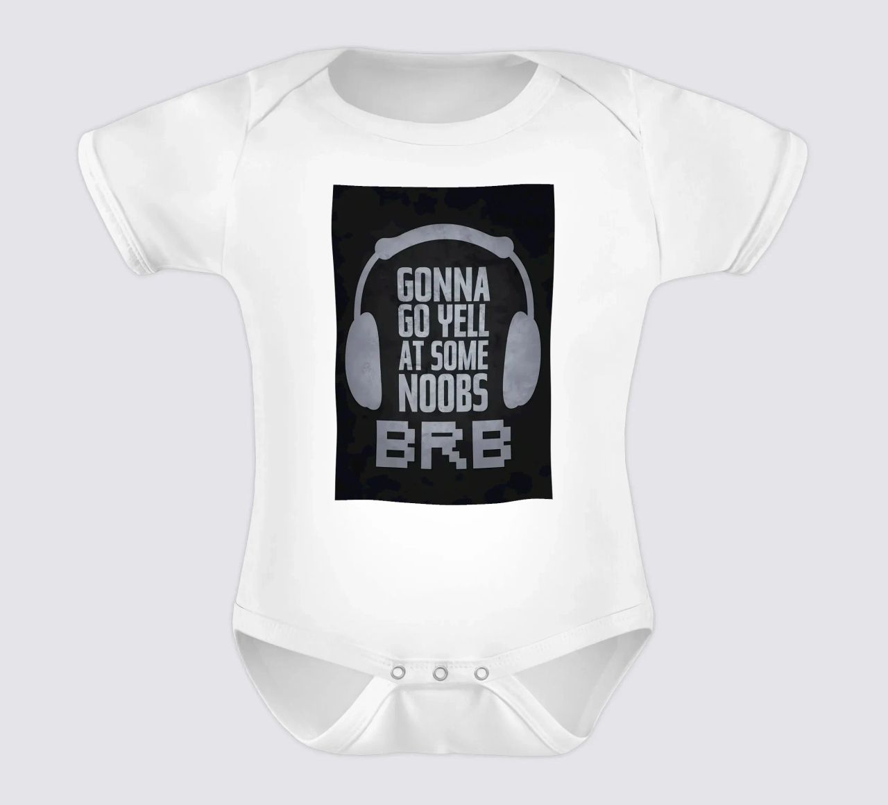 Urlare ai noob BRB body neonato maniche corte da Bassy