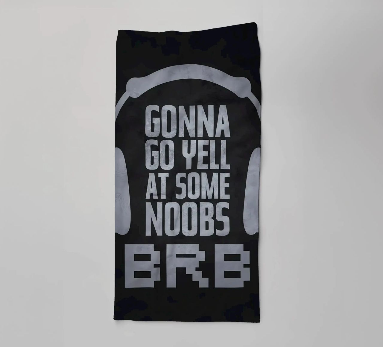 Tegen Noobs schreeuwen BRB badhanddoek van Bassy