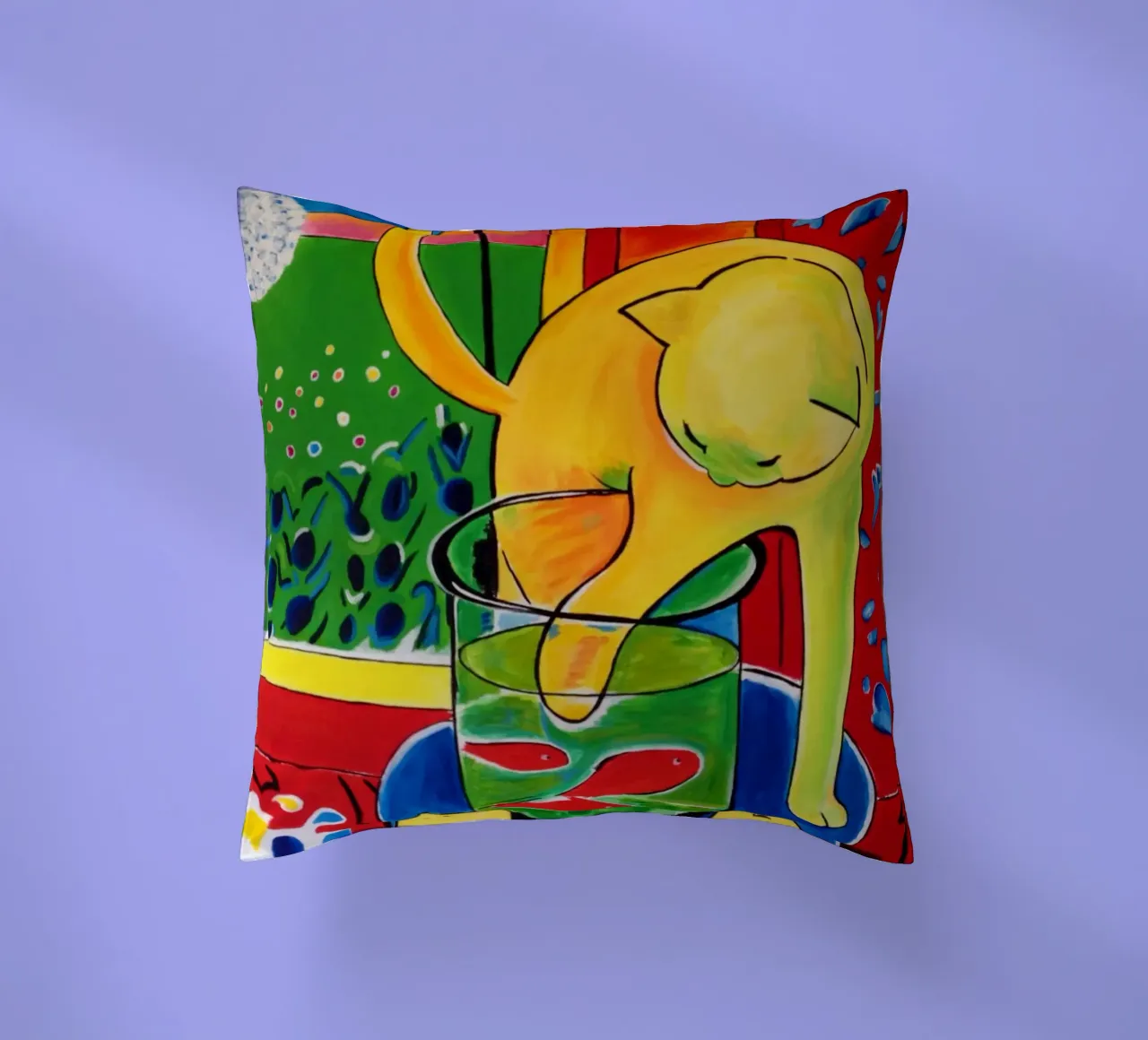 Cat And Fish - Henri Matisse decorative cushion by Perdana shop