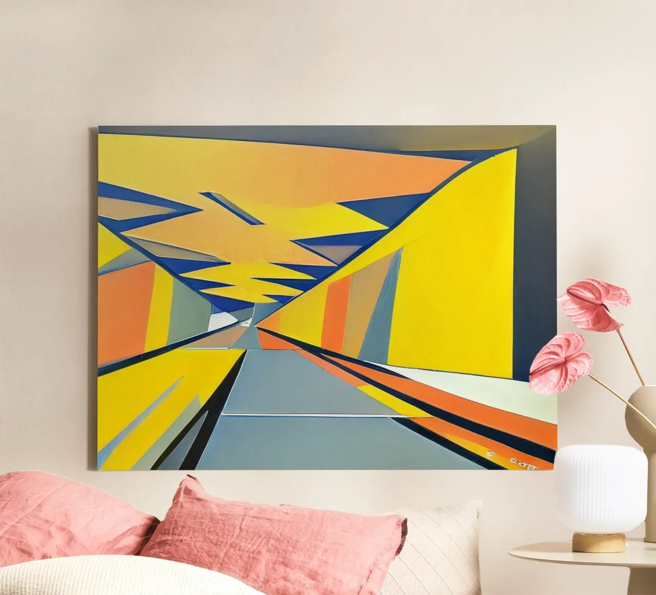 Nel tunnel_5 tela con Cornice a cassetta da Abstract Art by LK