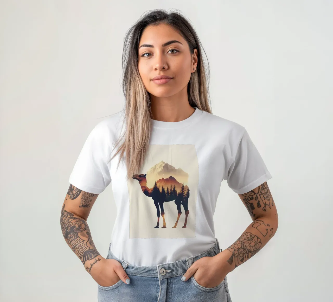 Kamelberg-Landschaft T-Shirt von Ginnery