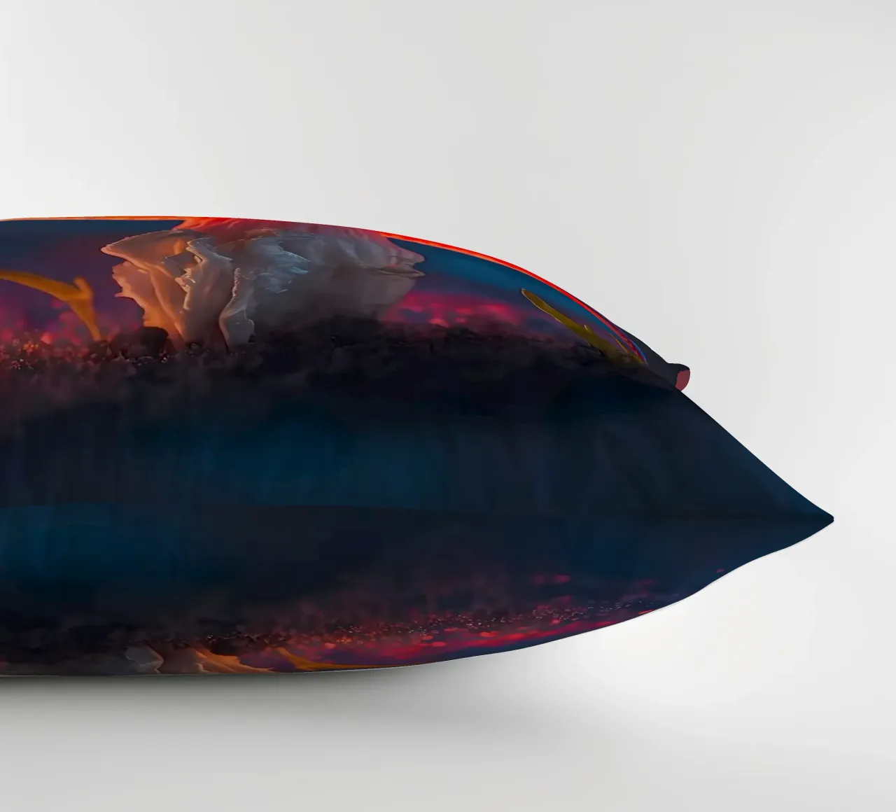 red mushroom glowing decorative cushion by Delaplane