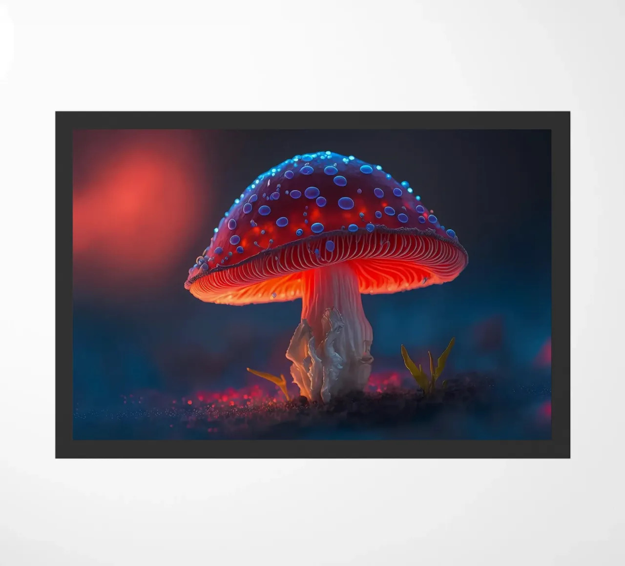 roter Glühpilz Fußmatte von Delaplane